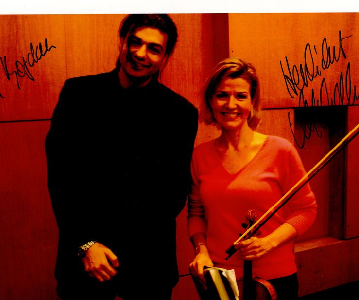 Bogdan Dragus with the Queen of the Violin Miss Anne Sophie MUTTER